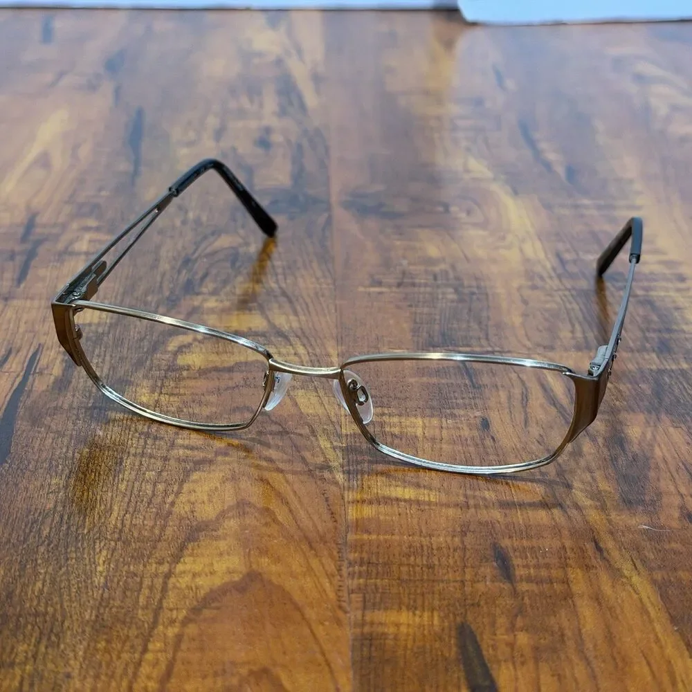 Charmant CH12121 Pure Titanium 53-16-135 BR Rhinestone Accent Eyeglasses Frames